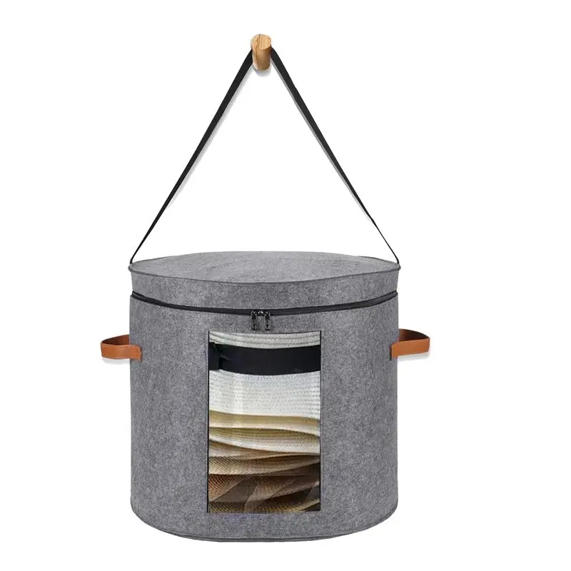 1 Piece Huge Hat Boxes For Women Storage Foldable Hat Storage Boxes With Shoulder Strap & 2 Handles Grey-New
1 Piece Huge Hat Boxes For Women Storage Foldable Hat Storage Boxes With Shoulder Strap & 2 Handles Grey-New