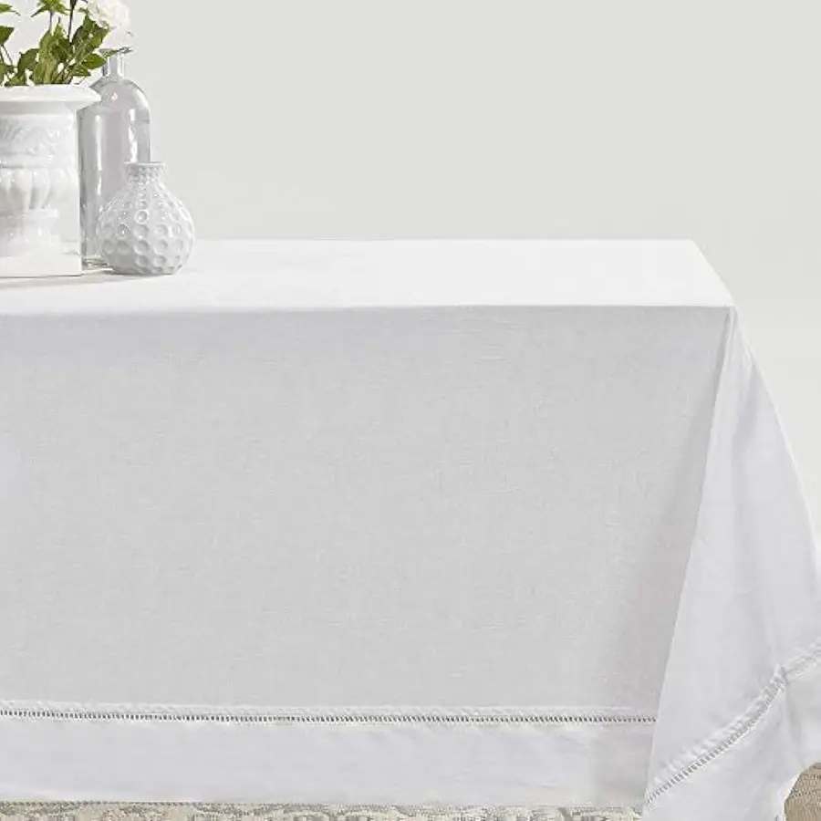 Premium 100 Linen Hemstitch Tablecloth60 x 120 Inch White, Natural Fabric, Rectangular Tablecloth for Indoor and Outdoor Use
Premium 100 Linen Hemstitch Tablecloth60 x 120 Inch White, Natural Fabric, Rectangular Tablecloth for Indoor and Outdoor Use