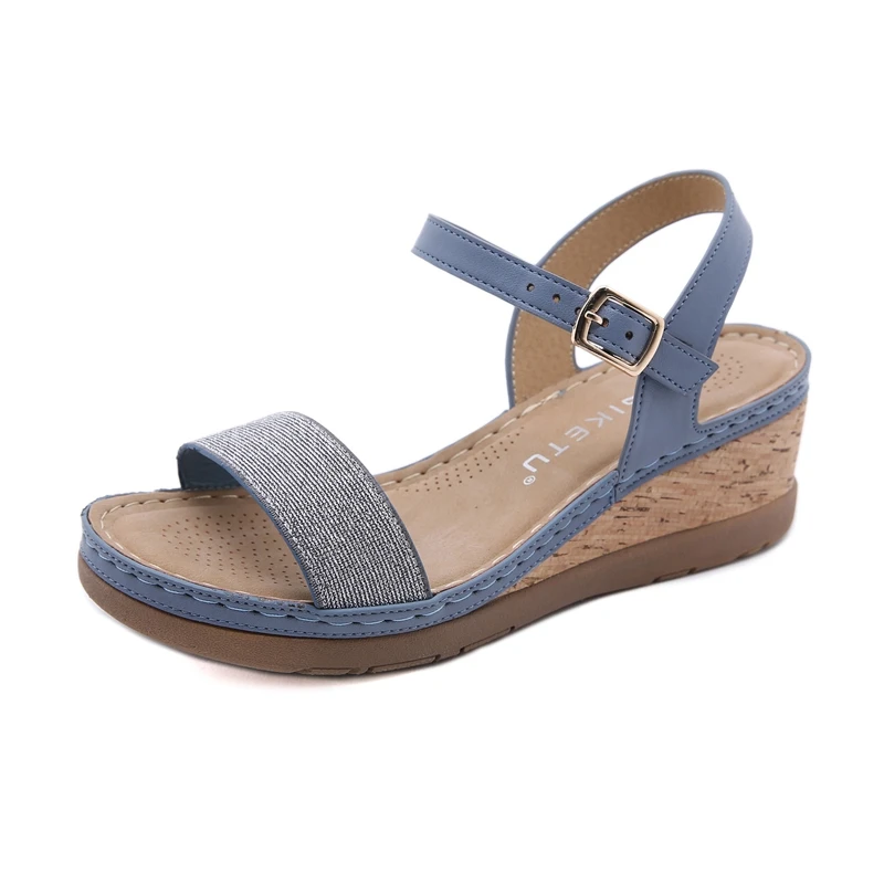 Women's High Quality Summer New Bohemia Mid Heels Wedge Women Sandals Casual Solid Ladies Comfortable Beach Shoes Large Size
Women's High Quality Summer New Bohemia Mid Heels Wedge Women Sandals Casual Solid Ladies Comfortable Beach Shoes Large Size