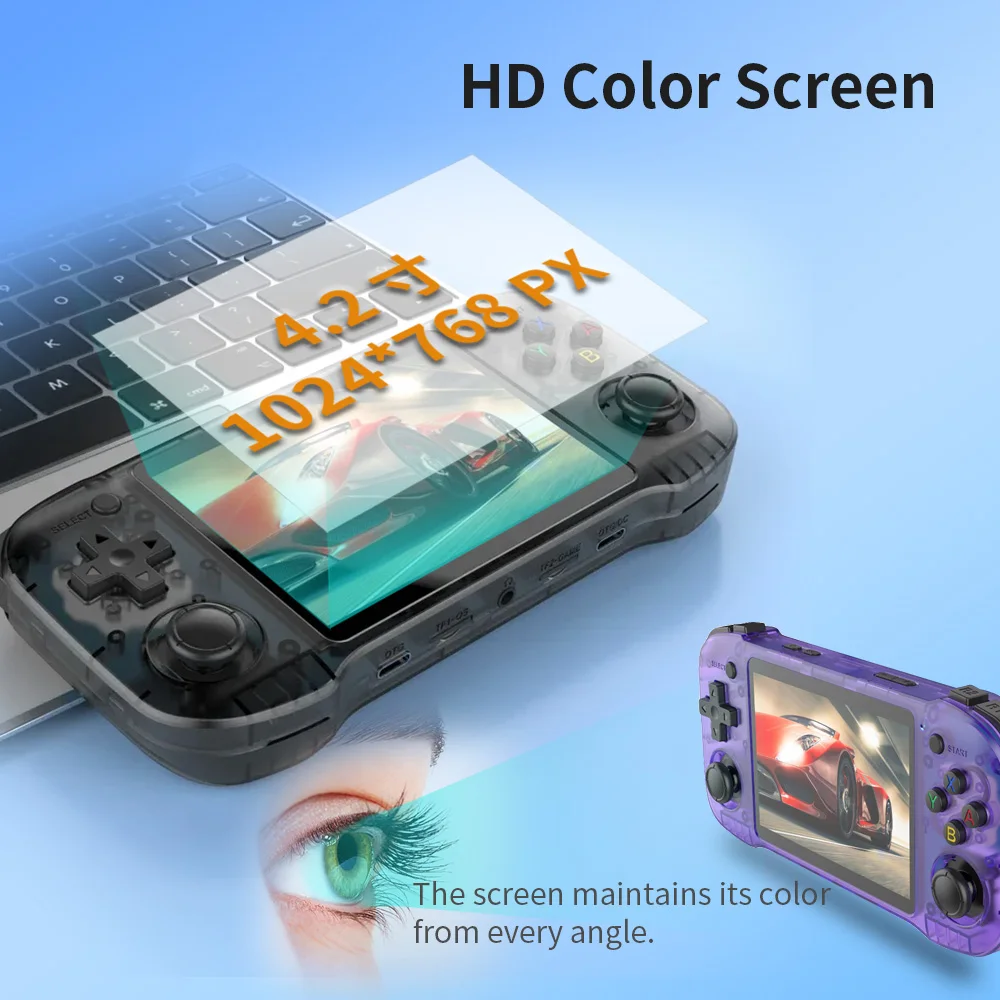 Nueva consola de juegos portátil Retro R46H, consola de videojuegos con pantalla IPS de 4,3 pulgadas y reproductor de bolsillo
Nueva consola de juegos portátil Retro R46H, consola de videojuegos con pantalla IPS de 4,3 pulgadas y reproductor de bolsillo