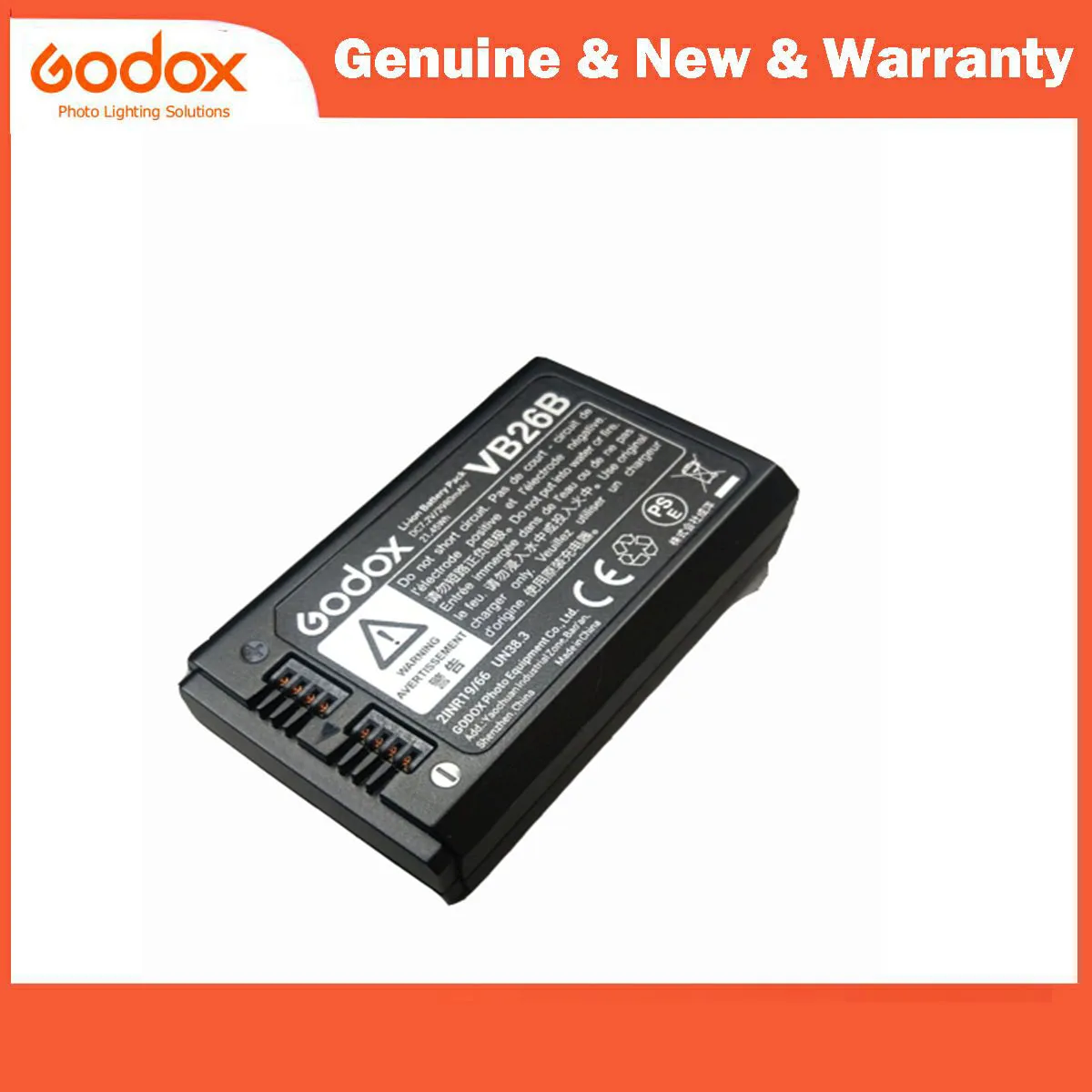 Godox VB26B V860III V1 Battery Li-ion Battery Power Pack DC 7.2V 2980mAh 21.6Wh for Godox V1S V1N V1C V1F V1O V1 V860III V850III
Godox VB26B V860III V1 Battery Li-ion Battery Power Pack DC 7.2V 2980mAh 21.6Wh for Godox V1S V1N V1C V1F V1O V1 V860III V850III