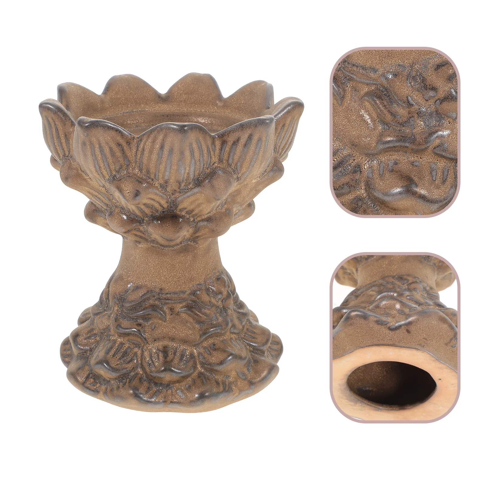 Embossed Lotus Ceramic Holder Creative Design Buddha Home Decoration Lotus Flower Stand Buddhist Holder
Embossed Lotus Ceramic Holder Creative Design Buddha Home Decoration Lotus Flower Stand Buddhist Holder