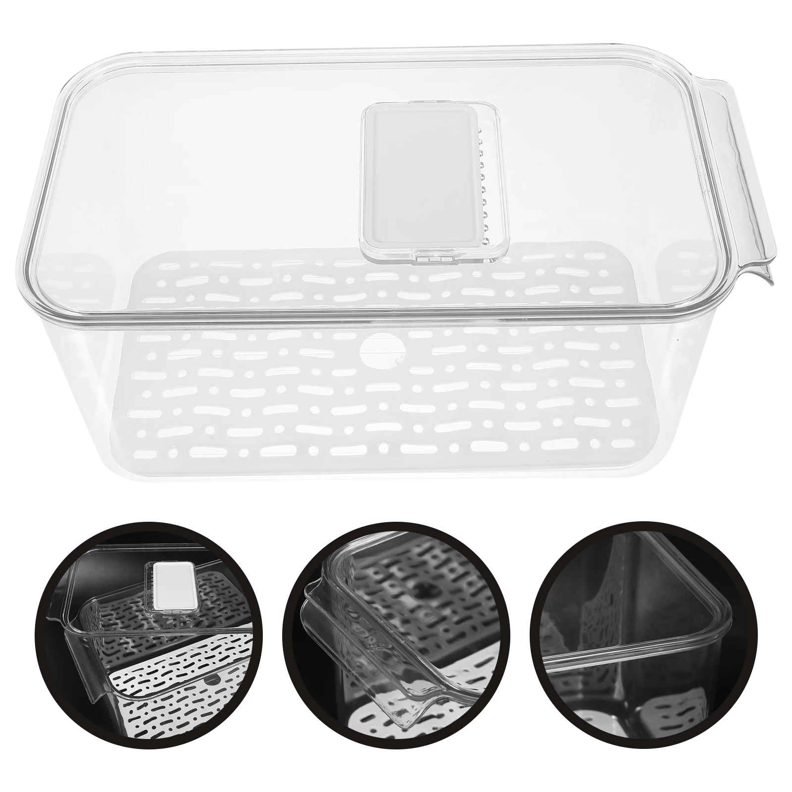 Large Capacity Fridge Organizer Transparent Refrigerator Storage Containers Multi-Functional With Drain Tray Stackable Fruit
Large Capacity Fridge Organizer Transparent Refrigerator Storage Containers Multi-Functional With Drain Tray Stackable Fruit