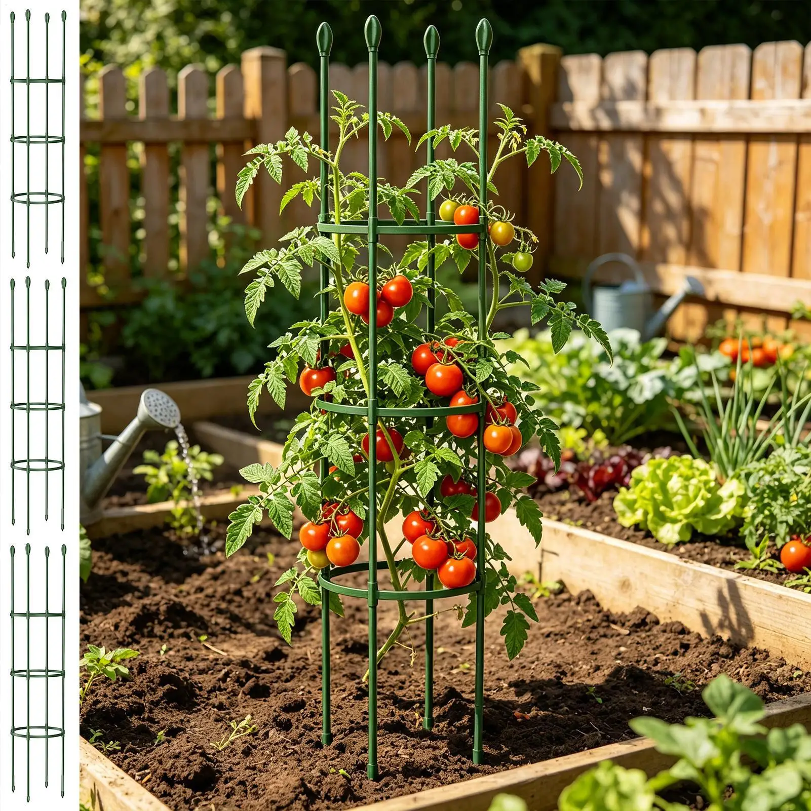 Tomato Trellis Adjustable Plant Support 3 Pieces Up To 49 In For Raised Garden Bed For Outdoor Patio Balcony Backyard Greenhouse
Tomato Trellis Adjustable Plant Support 3 Pieces Up To 49 In For Raised Garden Bed For Outdoor Patio Balcony Backyard Greenhouse