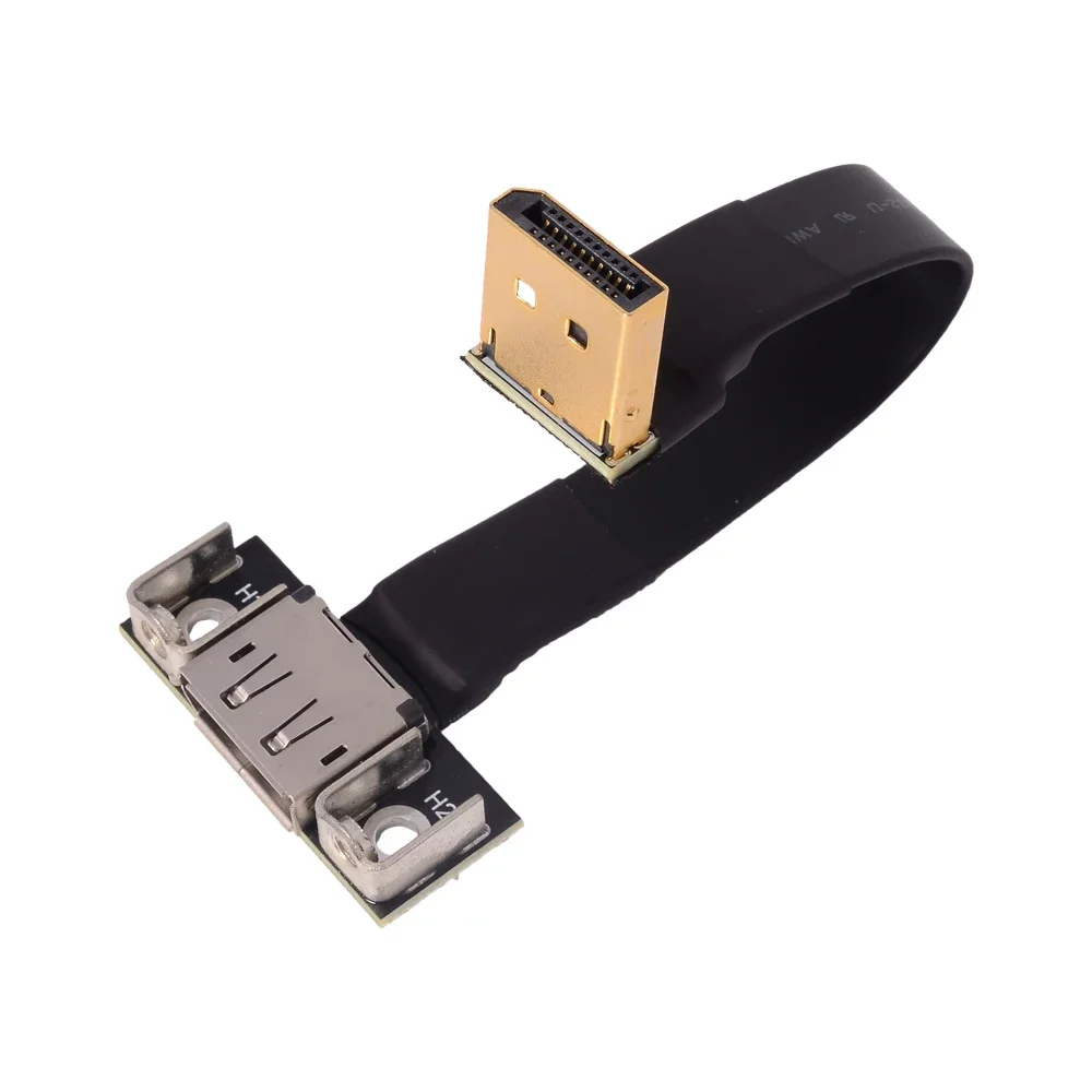 Shielded DisplayPort 1.2 Flat Ribbon Extender Cable with Mounting Screw Holes for PC Laptop TV - HDR Compatible Video Adapter
Shielded DisplayPort 1.2 Flat Ribbon Extender Cable with Mounting Screw Holes for PC Laptop TV - HDR Compatible Video Adapter