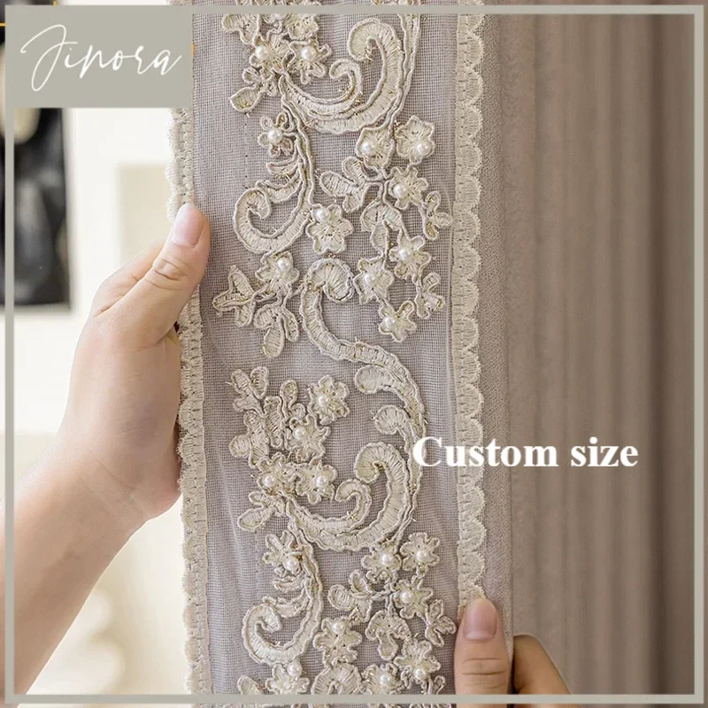 Luxury Cream Colored Lace Mosaic Jacquard Thickened Blackout Curtains For Living Room Bedroom Balcony French Window Customized
Luxury Cream Colored Lace Mosaic Jacquard Thickened Blackout Curtains For Living Room Bedroom Balcony French Window Customized