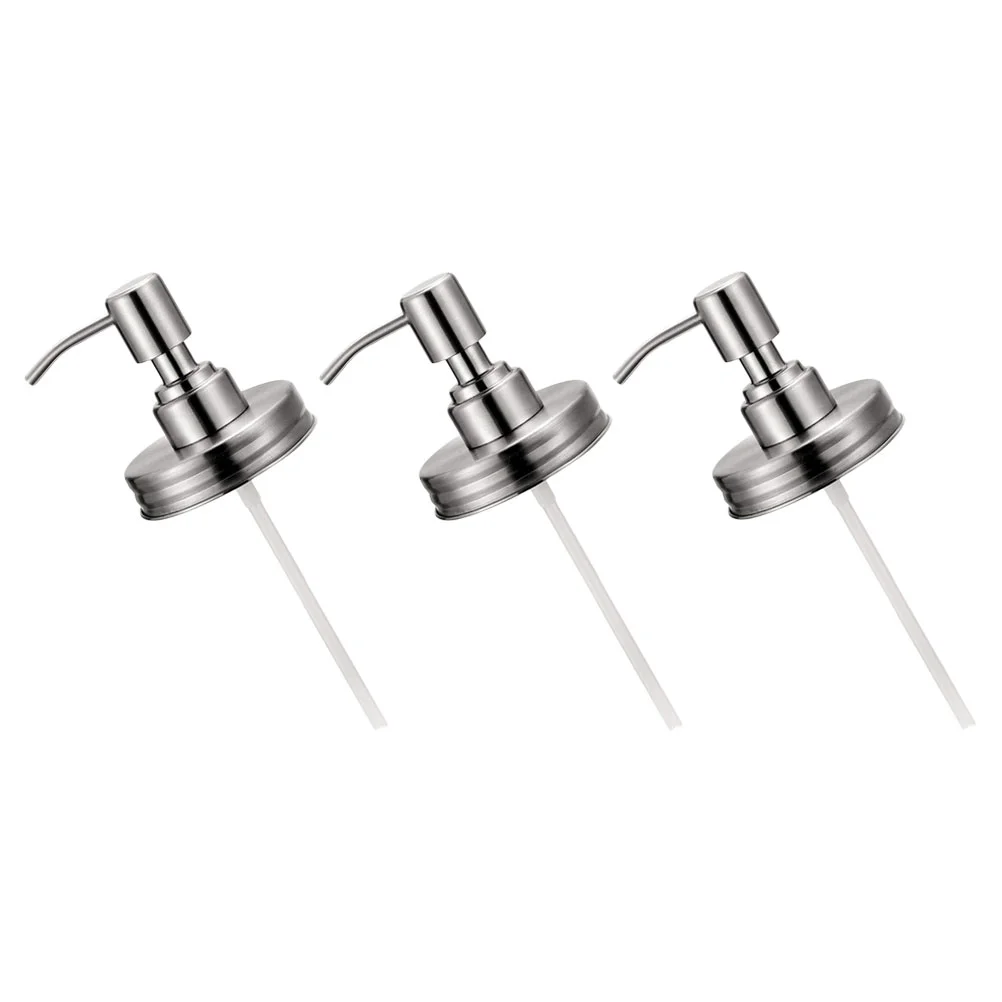 3 Pcs Mason Jar Lid Pump Head Stainless Soap Dispenser Nozzle Replacement Bottle Container Accessory Lotion Steel
3 Pcs Mason Jar Lid Pump Head Stainless Soap Dispenser Nozzle Replacement Bottle Container Accessory Lotion Steel