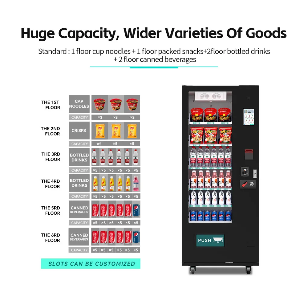 New Product Promotion Small Combo Snack and Drink Vending Machine Outdoor Automatic Combo Vending Machine Credit Payment
New Product Promotion Small Combo Snack and Drink Vending Machine Outdoor Automatic Combo Vending Machine Credit Payment