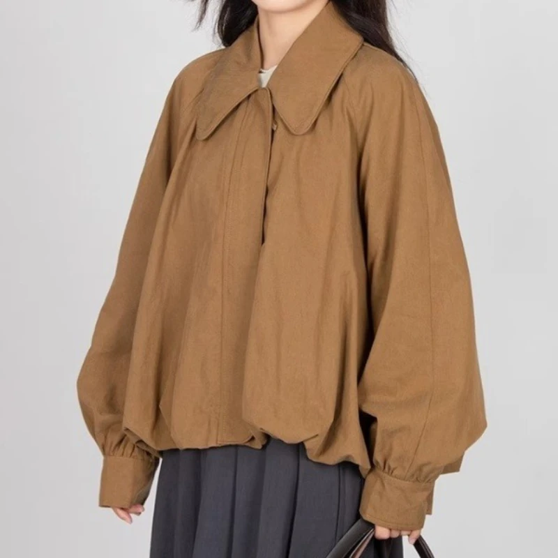 Ранняя осень, пальто в британском стиле в стиле ретро, короткое женское пальто в студенческом стиле 
Ранняя осень, пальто в британском стиле в стиле ретро, короткое женское пальто в студенческом стиле