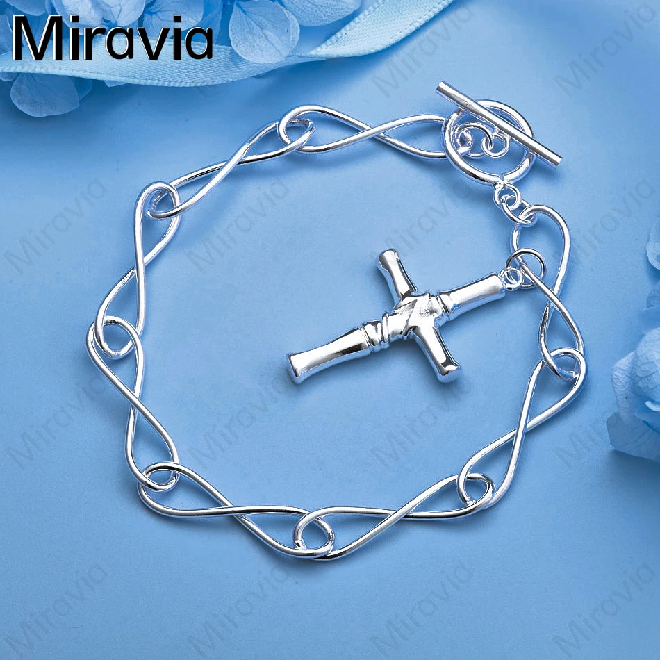 Miravia 925 Sterling Silver 8-Shaped Chain Cross Bracelet Women Charm Fashion Party Wedding Jewelry
Miravia 925 Sterling Silver 8-Shaped Chain Cross Bracelet Women Charm Fashion Party Wedding Jewelry