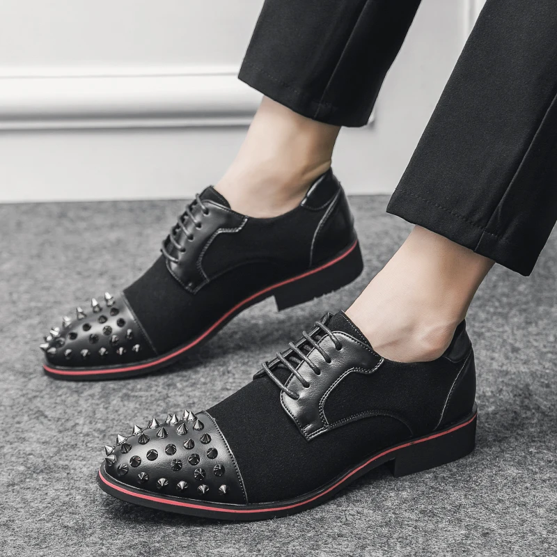 Classic Black Rivet Leather Shoes Men Plus Size 38-48 Comfortable Flat Dress Shoes Man Designer Shoes Luxury Party Shoes For Men
Classic Black Rivet Leather Shoes Men Plus Size 38-48 Comfortable Flat Dress Shoes Man Designer Shoes Luxury Party Shoes For Men