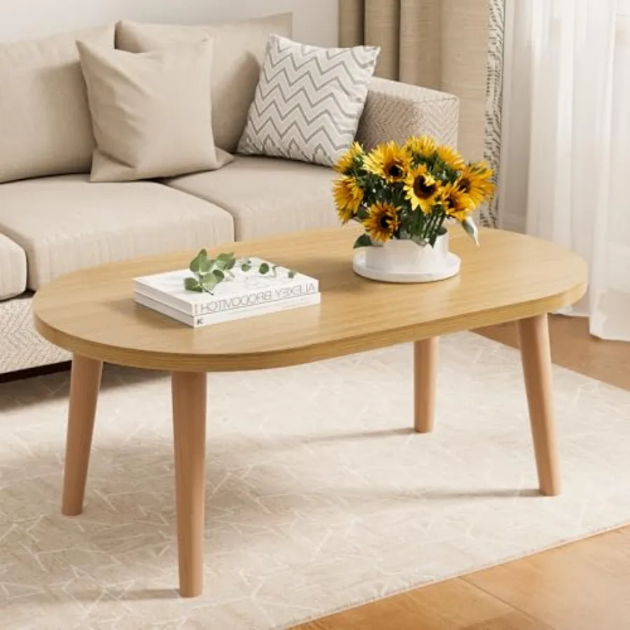Small Coffee Table, Low Table with Solid Wood Legs, 23.6" Mini Oval Accent Table Side End Table, Floor Table Desk for Sitting o
Small Coffee Table, Low Table with Solid Wood Legs, 23.6" Mini Oval Accent Table Side End Table, Floor Table Desk for Sitting o