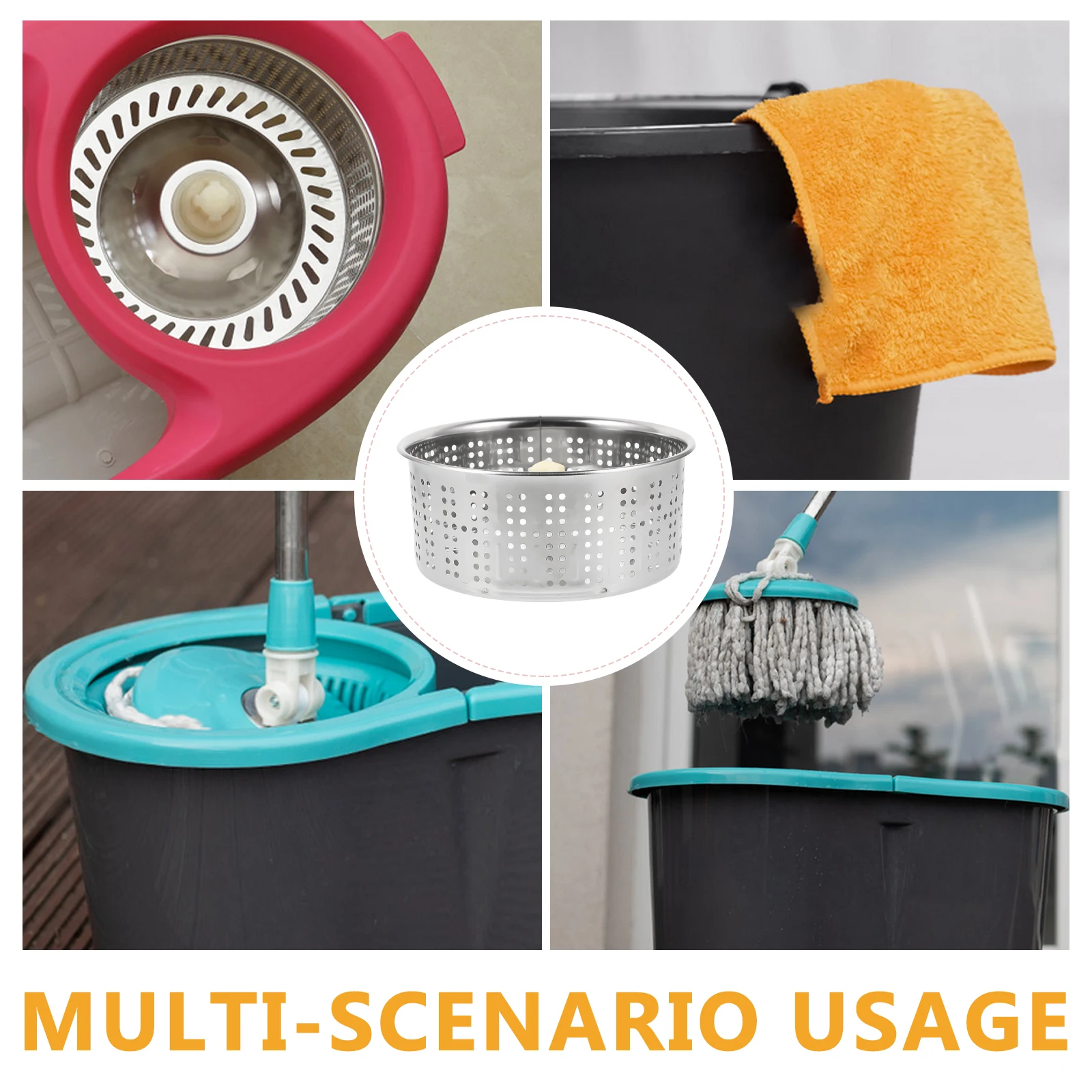 Metal Rotating Mop Bucket Accessories Basket Buckets Stainless Steel Floor Cleaning
Metal Rotating Mop Bucket Accessories Basket Buckets Stainless Steel Floor Cleaning