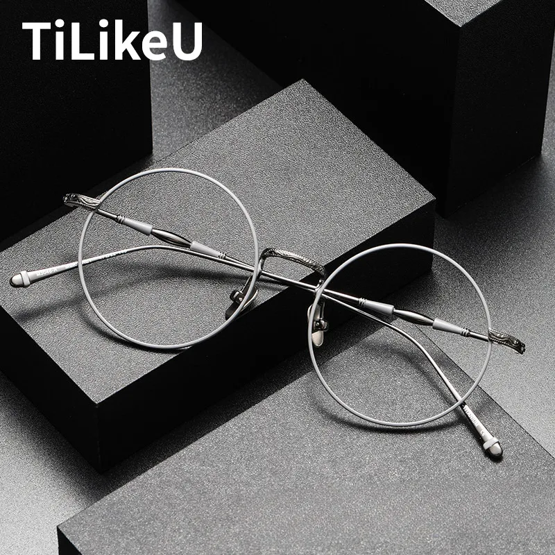Japanese Pure Titanium Glasses Frame Vintage Round Eyeglass Men Women Myopia Anti Glasses Ultra Light High Quality Eyewear Frame
Japanese Pure Titanium Glasses Frame Vintage Round Eyeglass Men Women Myopia Anti Glasses Ultra Light High Quality Eyewear Frame