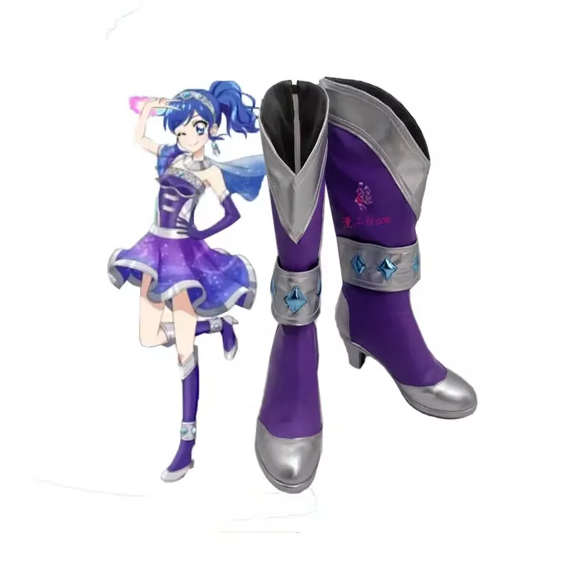 Aikatsu Kiriya Aoi Cosplay Costume Shoes Handmade Faux Leather Boots Purple High Heels
Aikatsu Kiriya Aoi Cosplay Costume Shoes Handmade Faux Leather Boots Purple High Heels