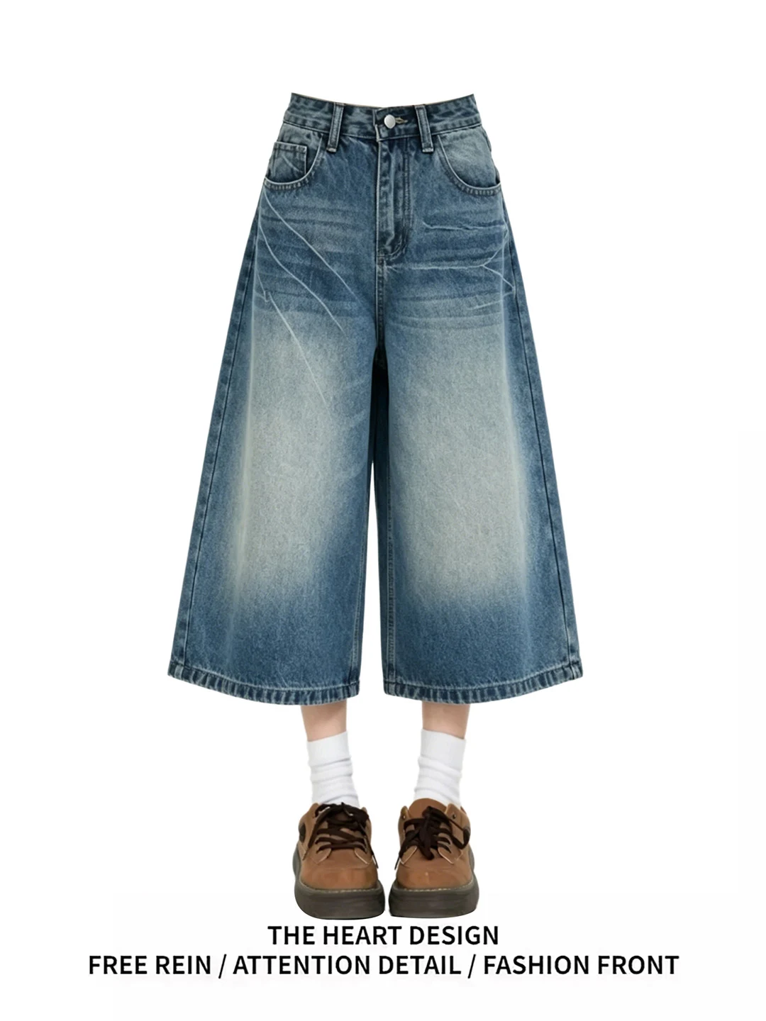 Retro American Cracked Straight Leg Denim Jeans Women Summer Thin New Washed Loose Wide Leg Medium Pants High Waist Pocket
Retro American Cracked Straight Leg Denim Jeans Women Summer Thin New Washed Loose Wide Leg Medium Pants High Waist Pocket