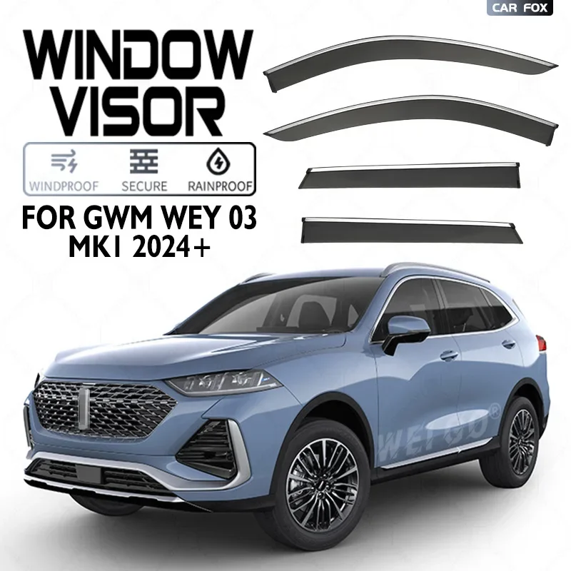 For GWM Wey 03 2024+ Car Window Visor Awning Shelters Windshield Side Window Rain Guard Shade Auto Accessories Body Kit
For GWM Wey 03 2024+ Car Window Visor Awning Shelters Windshield Side Window Rain Guard Shade Auto Accessories Body Kit