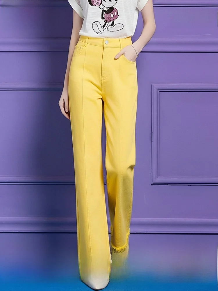 High Waist Yellow Jeans Women's Summer Casual Straight Leg Loose Wide Leg Pants Slimming High Waist Denim Skinnies
High Waist Yellow Jeans Women's Summer Casual Straight Leg Loose Wide Leg Pants Slimming High Waist Denim Skinnies