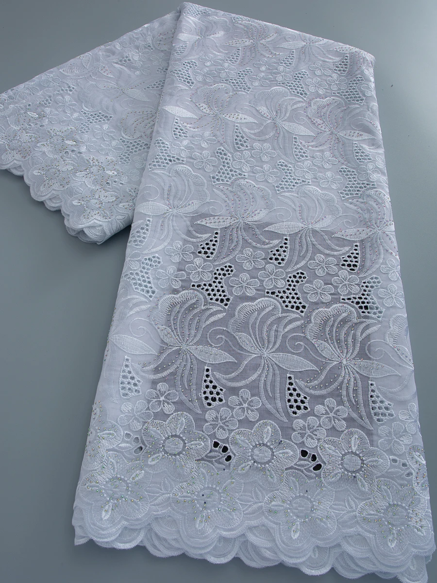 Nigerian Cotton Voile Lace Fabric With Stones 2026 African Swiss Voile Lace Fabric For Sewing Women Wedding Party Dress
Nigerian Cotton Voile Lace Fabric With Stones 2026 African Swiss Voile Lace Fabric For Sewing Women Wedding Party Dress