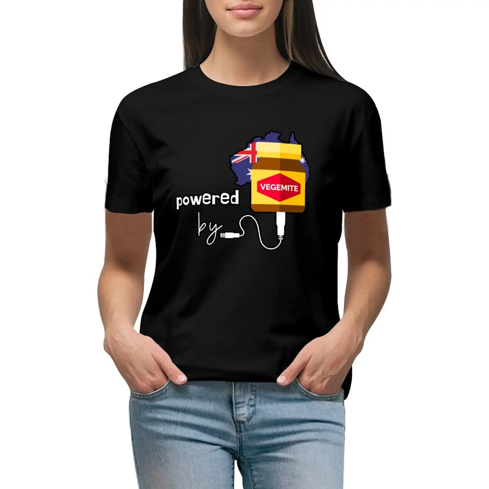 Powered by Vegemite T-Shirt animal print lady clothes funny animal print shirt for girls luxury designer clothing Women
Powered by Vegemite T-Shirt animal print lady clothes funny animal print shirt for girls luxury designer clothing Women