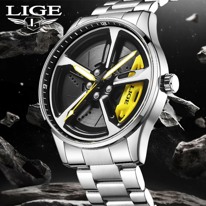 LIGE 2025 кварцевые наручные часы с вращающимся циферблатом, автомобильное колесо, креативные модные часы, мужские водонепроницаемые спортивные мужские часы из нержавеющей стали Reloj
LIGE 2025 кварцевые наручные часы с вращающимся циферблатом, автомобильное колесо, креативные модные часы, мужские водонепроницаемые спортивные мужские часы из нержавеющей стали Reloj