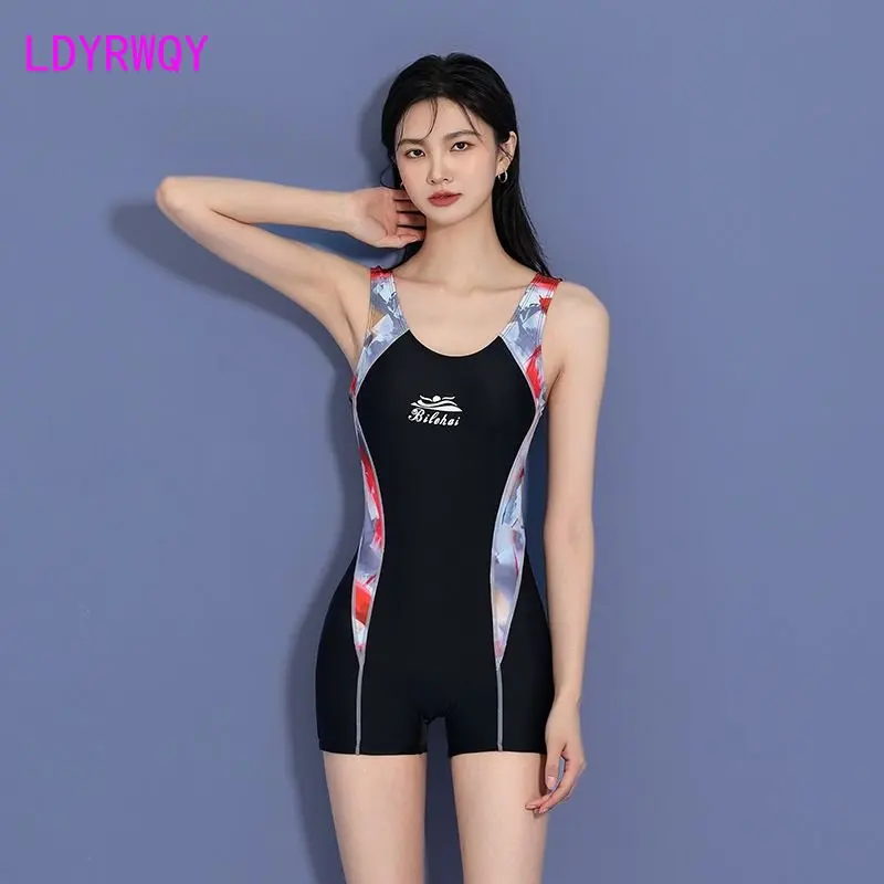 New professional swimsuit female conjoined boxer summer cover belly slim conservative sports bikini.
New professional swimsuit female conjoined boxer summer cover belly slim conservative sports bikini.
