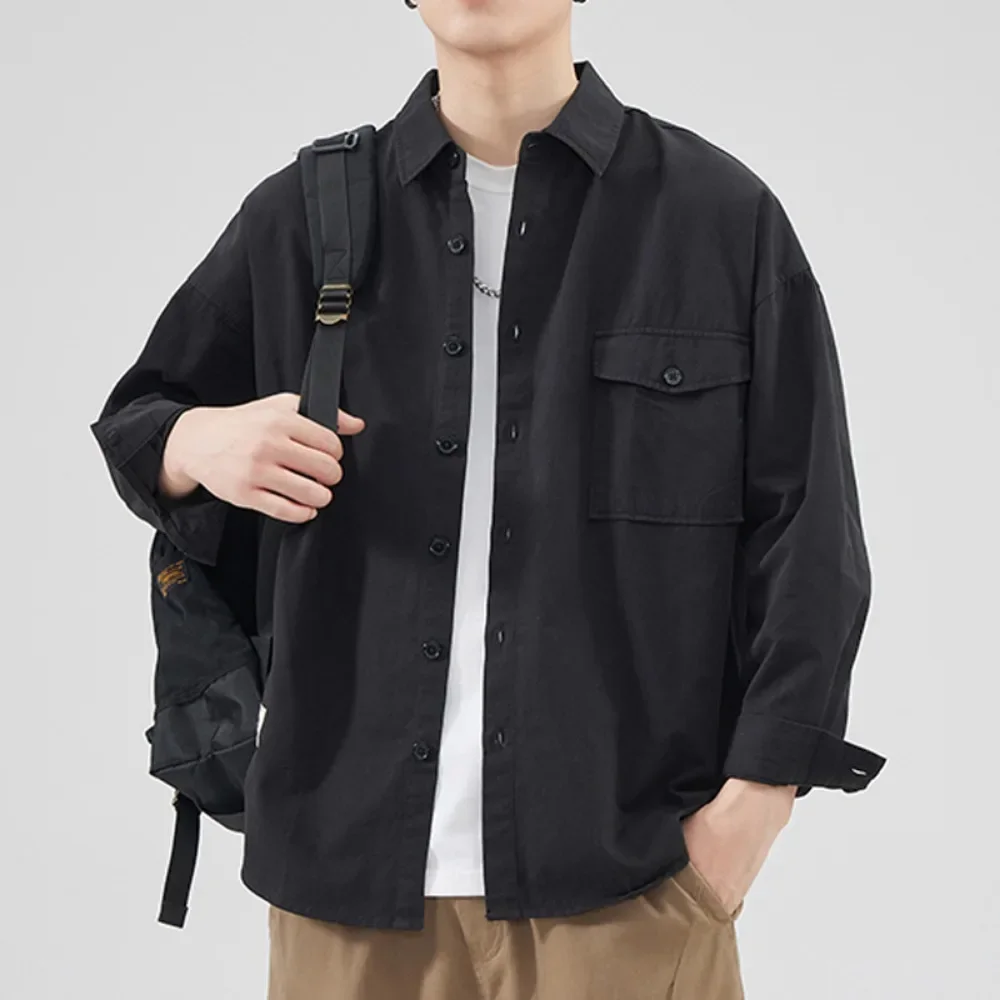 2025 Spring Fall Mens Cotton Shirts Long Sleeve Button Down Vintage Beach Korean Tops Men Business Casual Shirt with Pocket
2025 Spring Fall Mens Cotton Shirts Long Sleeve Button Down Vintage Beach Korean Tops Men Business Casual Shirt with Pocket