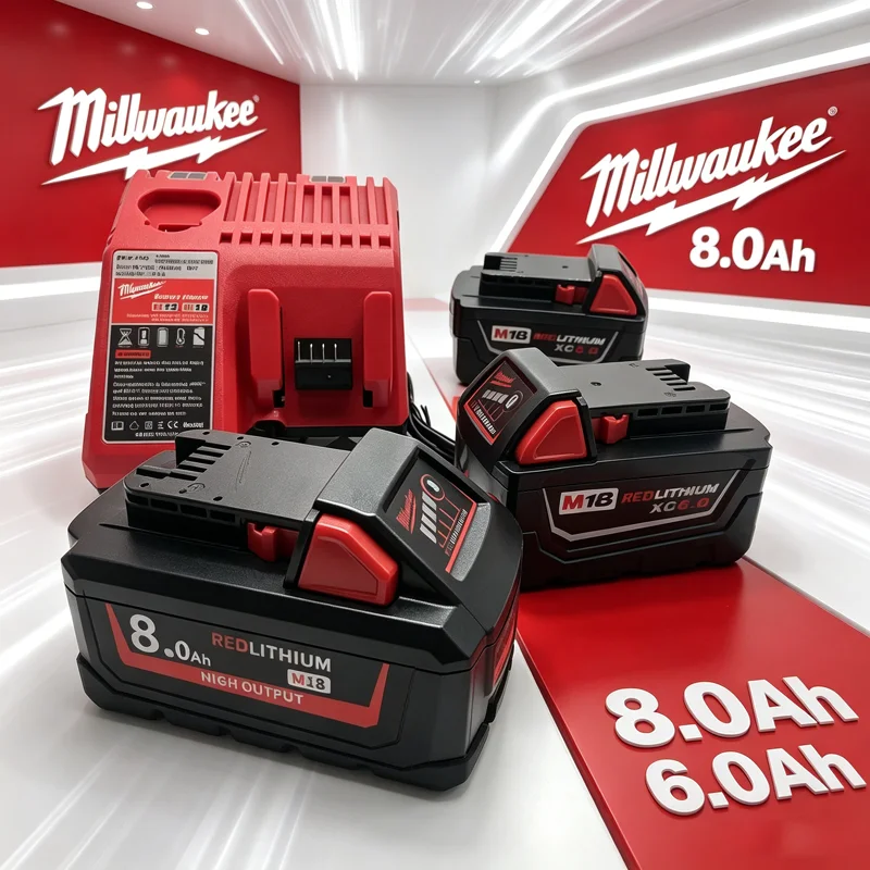 Genuine M18 Milwaukee Battery, M18 Battery, M18B6 6.0Ah 8.0Ah Milwaukee 48-11-1860 48-11-1850 1840 For Tools Lithium ion Battery
Genuine M18 Milwaukee Battery, M18 Battery, M18B6 6.0Ah 8.0Ah Milwaukee 48-11-1860 48-11-1850 1840 For Tools Lithium ion Battery