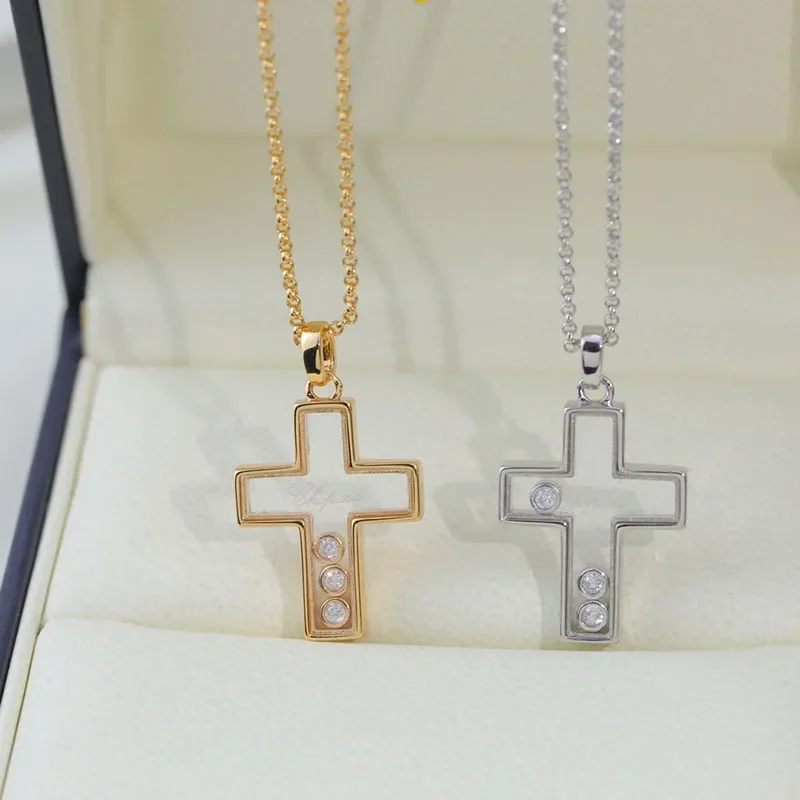 Happy Move Diamond Cross Necklace Pave AAA Zirconia Necklaces For Women Fine Jewelry
Happy Move Diamond Cross Necklace Pave AAA Zirconia Necklaces For Women Fine Jewelry