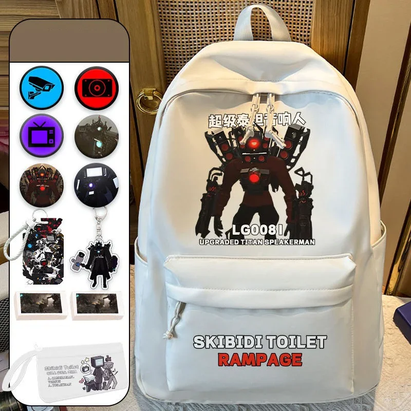 Black White, Skibidi Toilet, Student Kids Teens School Bags, Large Capacity Mochilas Anime Backpacks for Girls Boys Gift
Black White, Skibidi Toilet, Student Kids Teens School Bags, Large Capacity Mochilas Anime Backpacks for Girls Boys Gift