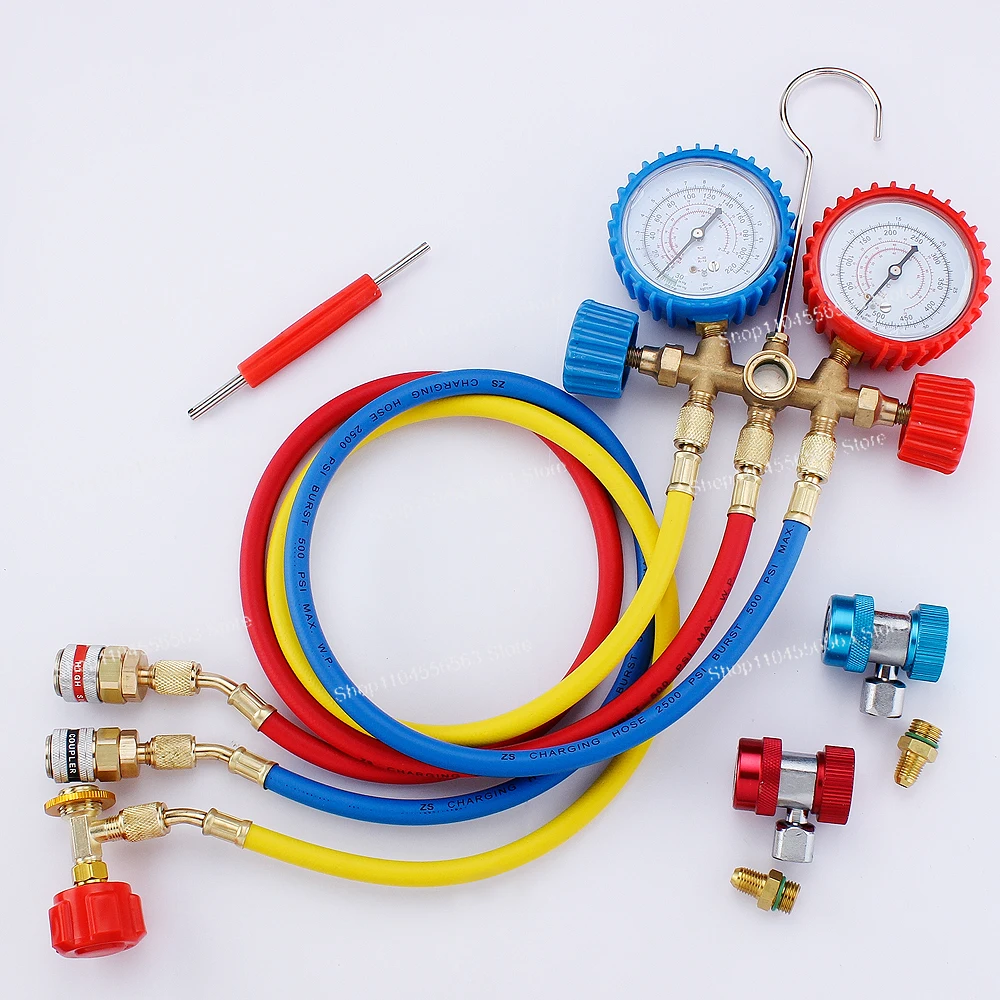 Измеритель фторида кондиционера, двойной счетчик, набор инструментов, манометр снега типа льда плюс клапан хладагента R134A
Измеритель фторида кондиционера, двойной счетчик, набор инструментов, манометр снега типа льда плюс клапан хладагента R134A