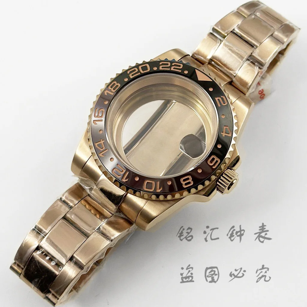 Rose Gold 40MM Ghost Watch Case Oyster Bracelet Waterproof Sapphire Glass Ghost Watch Case For NH34 NH35 NH36 ETA2824 Movement
Rose Gold 40MM Ghost Watch Case Oyster Bracelet Waterproof Sapphire Glass Ghost Watch Case For NH34 NH35 NH36 ETA2824 Movement