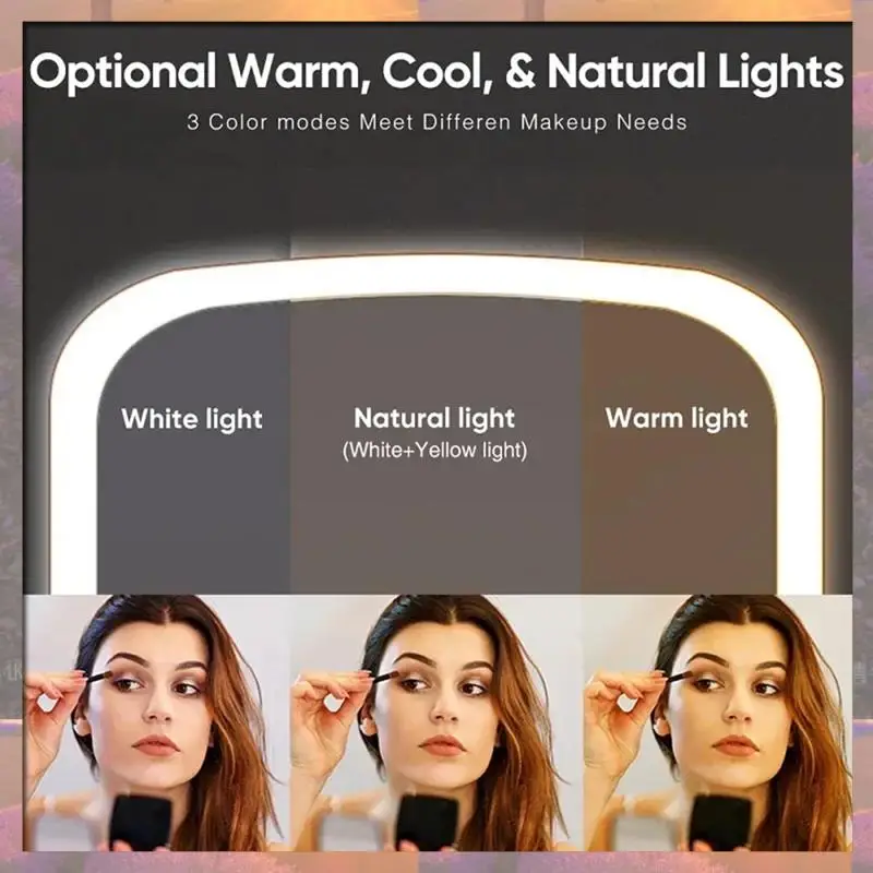Top Sale LED Vanity Mirror With Lights Portable Cosmetic Travel Tabletop Make Up Lighted Desk Mirror USB Rechargeable
Top Sale LED Vanity Mirror With Lights Portable Cosmetic Travel Tabletop Make Up Lighted Desk Mirror USB Rechargeable