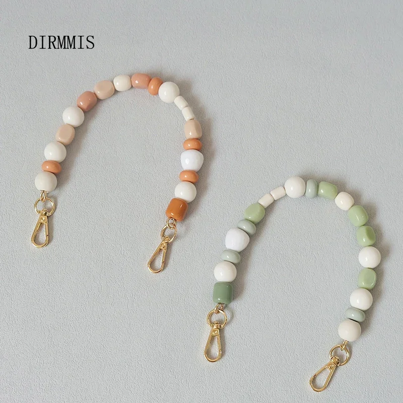 New Woman Bag Accessory Colorful Acrylic Resin Bead Parts Handcrafted Wristband Cute Phone Case Strap Women Bag Handle Chain
New Woman Bag Accessory Colorful Acrylic Resin Bead Parts Handcrafted Wristband Cute Phone Case Strap Women Bag Handle Chain