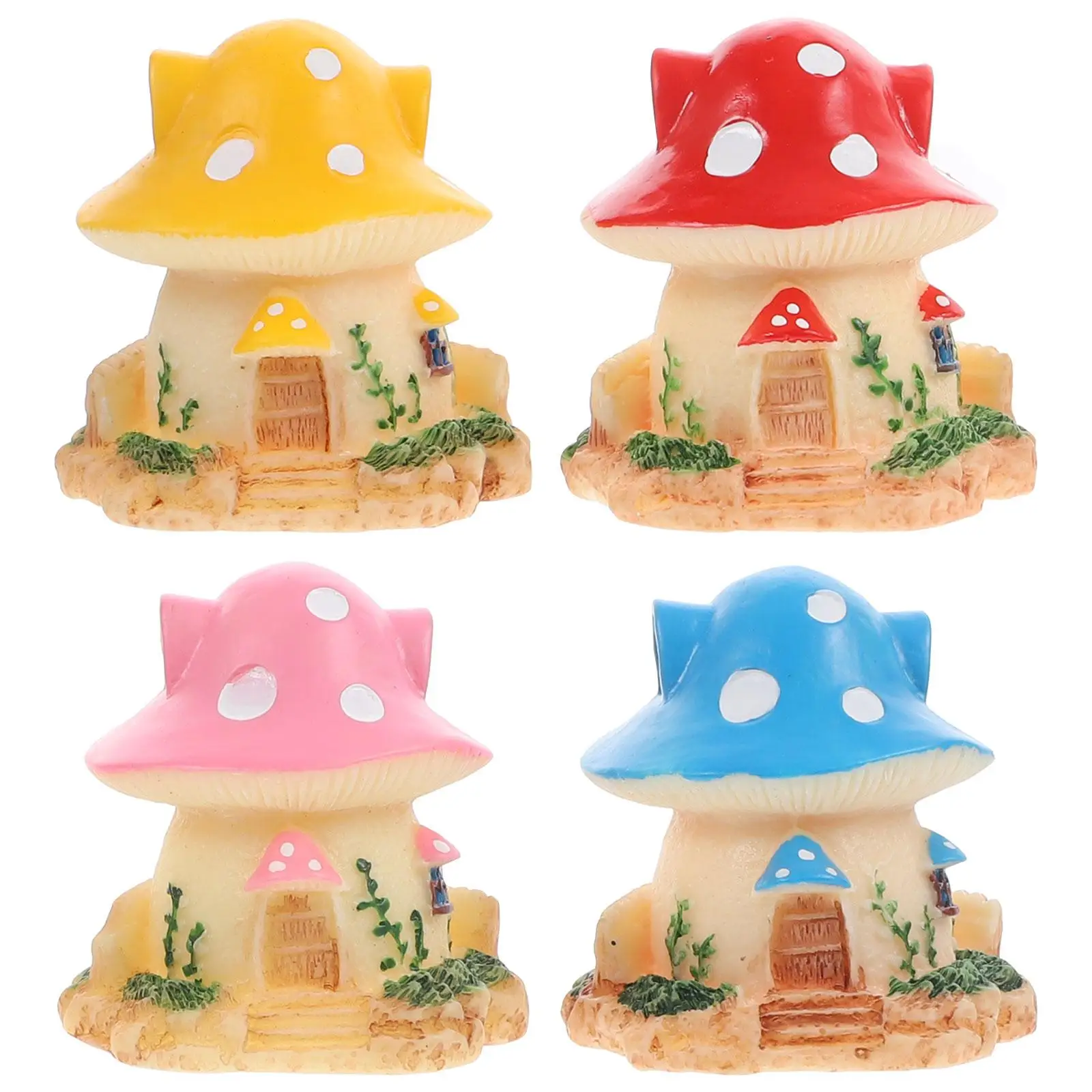 4 Pcs Miniature Mushroom House Decoration Figurine for Home Artificial Decorations
4 Pcs Miniature Mushroom House Decoration Figurine for Home Artificial Decorations