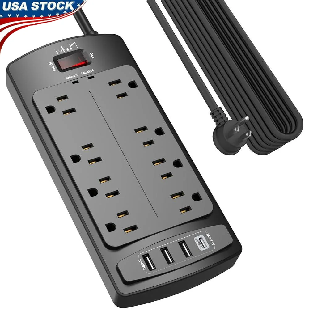 Устройство защиты от перенапряжения Удлинитель 8 розеток переменного тока 4 USB-порта 20 футов Прочный удлинитель 2700 дюймов Защита от перегрузки
Устройство защиты от перенапряжения Удлинитель 8 розеток переменного тока 4 USB-порта 20 футов Прочный удлинитель 2700 дюймов Защита от перегрузки