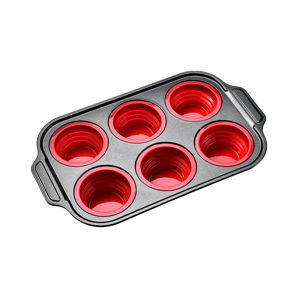 Carbon Steel Baking Mold - 6-Cavity Press Tart Pan for Cakes & Egg Tarts, Oven-Safe
Carbon Steel Baking Mold - 6-Cavity Press Tart Pan for Cakes & Egg Tarts, Oven-Safe