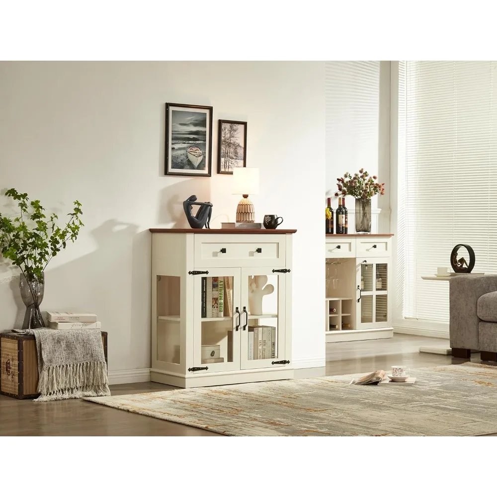 Small Buffet Cabinet with Glass Doors,Wood Coffee bar with Adjustable Shelf,Liquor Cabinet,for Living Room and Dining Room, 2 Do
Small Buffet Cabinet with Glass Doors,Wood Coffee bar with Adjustable Shelf,Liquor Cabinet,for Living Room and Dining Room, 2 Do