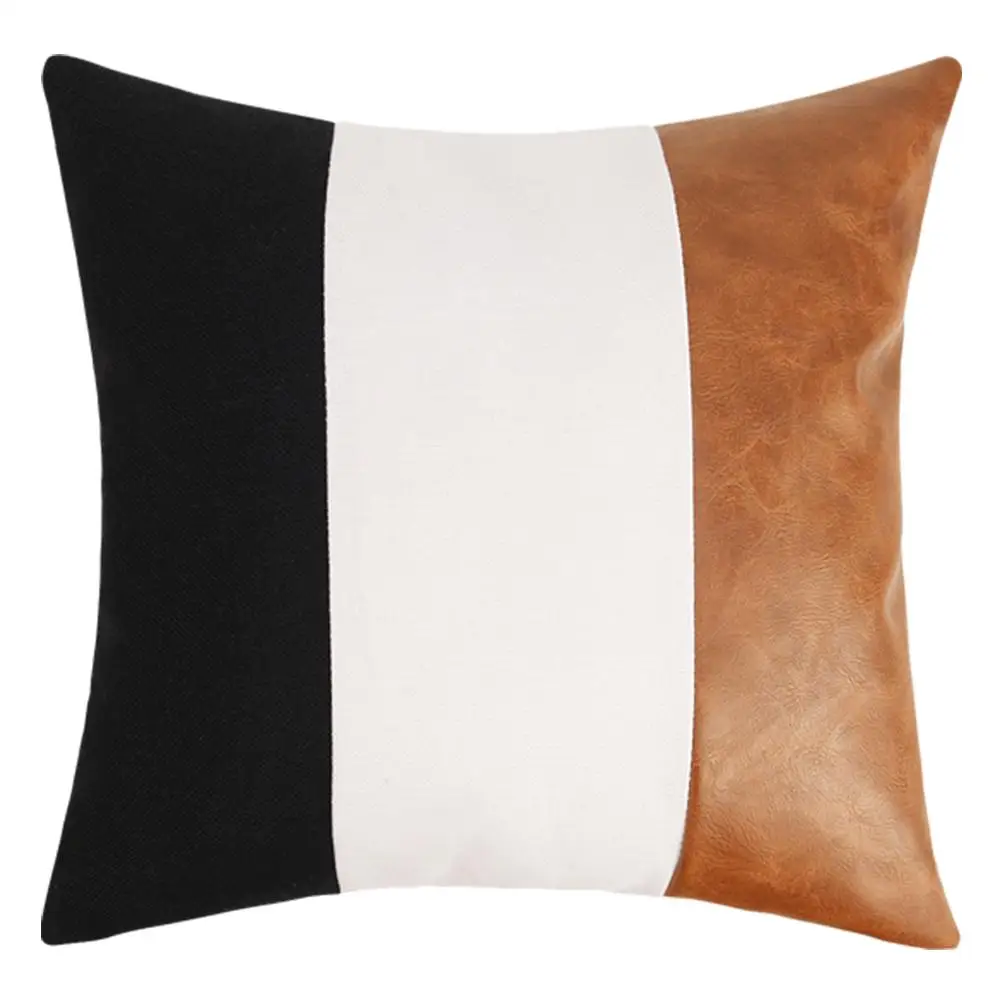 Sofa Car Pillow Cover Flax PU Bright Black Cushion Case Decor Throw Splicing Unique Home Stylish Gifts RoomDecoration
Sofa Car Pillow Cover Flax PU Bright Black Cushion Case Decor Throw Splicing Unique Home Stylish Gifts RoomDecoration