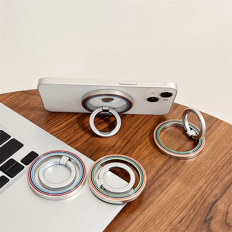 Magnetic Ring Aluminum Rainbow Metal Stand Holder For iPhone 16 15 14 13 12 ProMax Mobile Phone Compatible For MagSafe Kickstand
Magnetic Ring Aluminum Rainbow Metal Stand Holder For iPhone 16 15 14 13 12 ProMax Mobile Phone Compatible For MagSafe Kickstand