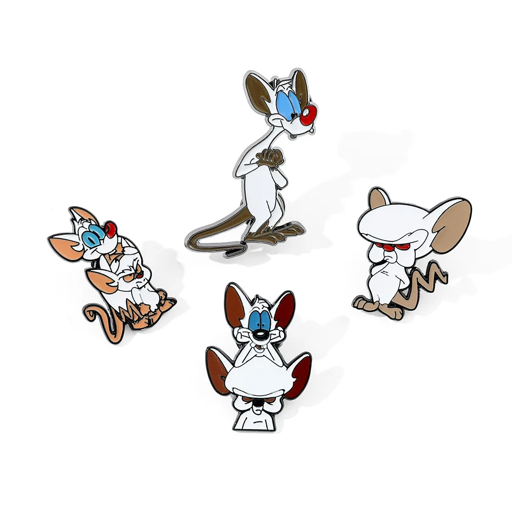Cartoon Pinky and The Brain White Mouse Brooches Enamel Pins for Backpack Hat Scarf Christmas Gifts for Fans
Cartoon Pinky and The Brain White Mouse Brooches Enamel Pins for Backpack Hat Scarf Christmas Gifts for Fans