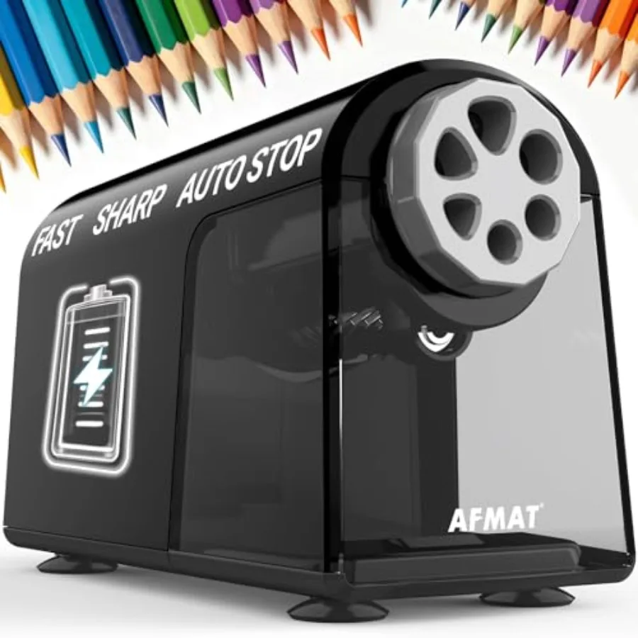 Electric Pencil Sharpener for Classroom 6 Holes Cordless and Rechargeable Fast Sharpen Auto Stop 10K+ Uses Heavy Duty Pencil Sh
Electric Pencil Sharpener for Classroom 6 Holes Cordless and Rechargeable Fast Sharpen Auto Stop 10K+ Uses Heavy Duty Pencil Sh