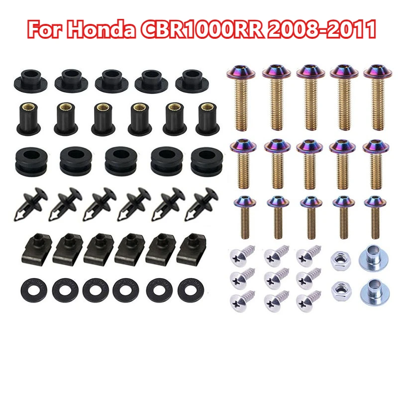 1 Set Motorcycle Fairing Bolt Kit For Honda CBR1000RR 2008 2009 2010 2011 Stainless Steel Motorbike Screws Fasteners Accessories
1 Set Motorcycle Fairing Bolt Kit For Honda CBR1000RR 2008 2009 2010 2011 Stainless Steel Motorbike Screws Fasteners Accessories