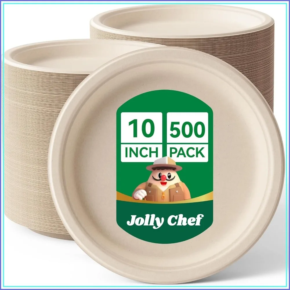 Eco-Friendly Heavy Duty Disposable Plates 10 Inch 500 Pack Biodegradable Sugarcane Bagasse for Party Dinner
Eco-Friendly Heavy Duty Disposable Plates 10 Inch 500 Pack Biodegradable Sugarcane Bagasse for Party Dinner