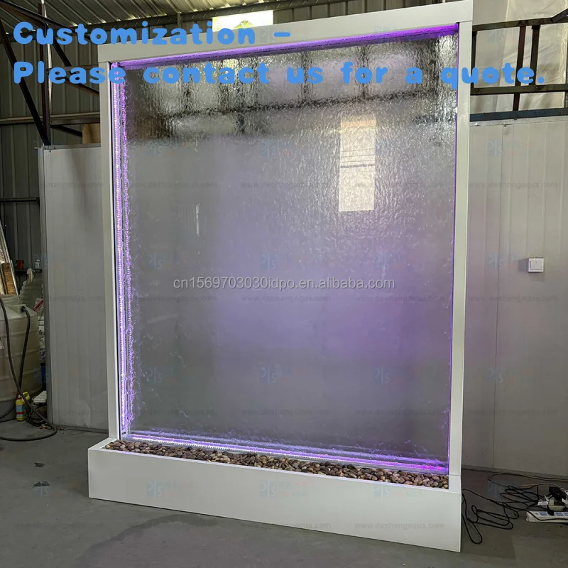 custom.Modern Indoor Office Art Glass Waterfall Divider Laser Cut Floor-standing Glass Panel and Wall Fountain with Metal Materi
custom.Modern Indoor Office Art Glass Waterfall Divider Laser Cut Floor-standing Glass Panel and Wall Fountain with Metal Materi