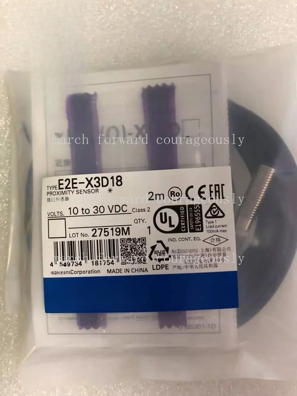 Brand new genuine for Omron E2E-X3D18 2M proximity sensor
Brand new genuine for Omron E2E-X3D18 2M proximity sensor