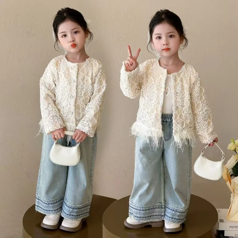 Autumn Spring Fashion Baby Girls Lace Gauze Coat 3D Flowers Single-breasted Children Jackets Kids Outfits 2-7 Years
Autumn Spring Fashion Baby Girls Lace Gauze Coat 3D Flowers Single-breasted Children Jackets Kids Outfits 2-7 Years
