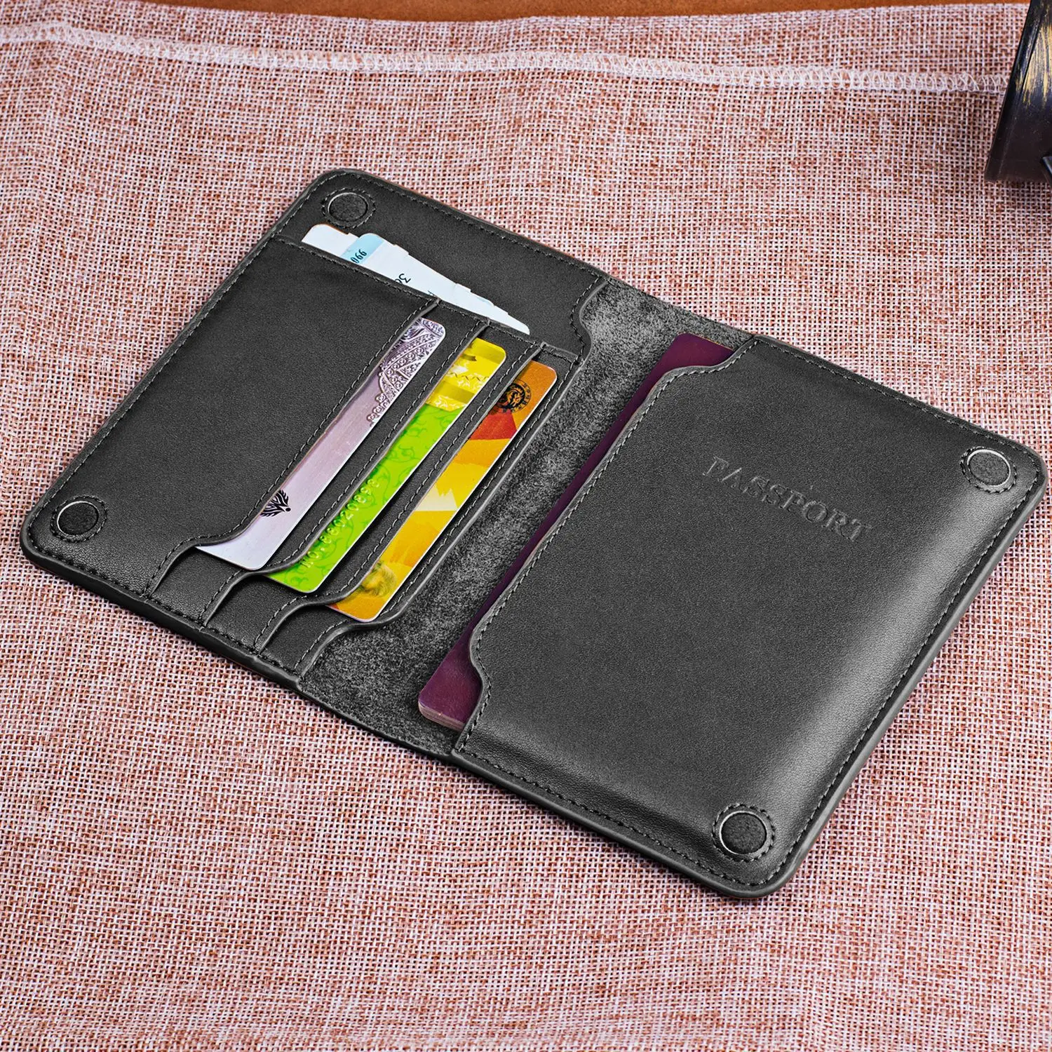 Обложка для паспорта, защитный чехол для книги, RFID-блокировка, держатель для паспорта, магнитная застежка, дорожный органайзер для документов, кожаный кошелек
Обложка для паспорта, защитный чехол для книги, RFID-блокировка, держатель для паспорта, магнитная застежка, дорожный органайзер для документов, кожаный кошелек