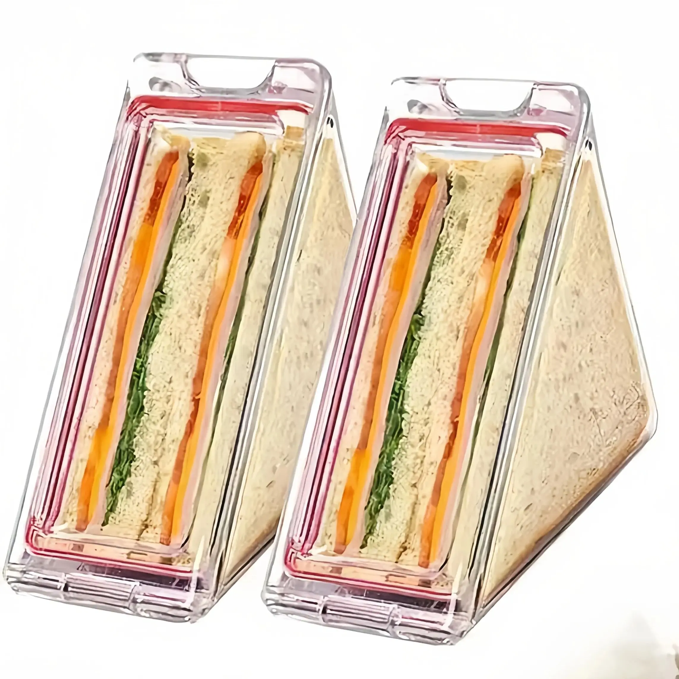 1PC Portable Triangle Sandwich Container Acrylic Reusable Sandwich Boxes and Lunch Wedge Boxes with Lids for Kids
1PC Portable Triangle Sandwich Container Acrylic Reusable Sandwich Boxes and Lunch Wedge Boxes with Lids for Kids