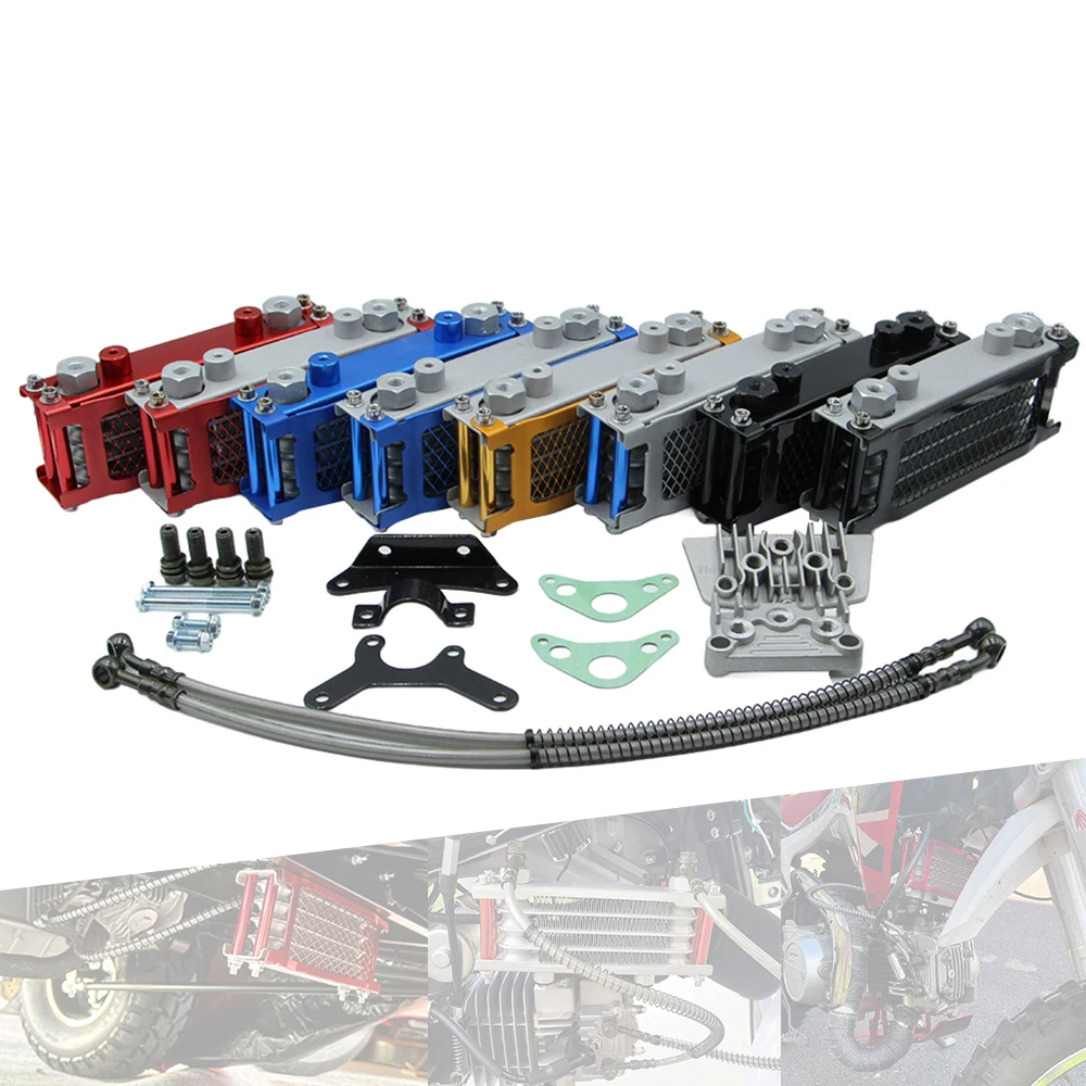 Motorcycle Oil Cooler Cooling Radiator Engine Kit Universal For CRF XR KLX 50 70 90 110 125 140cc Dirt Pit Bike Scooter ATV
Motorcycle Oil Cooler Cooling Radiator Engine Kit Universal For CRF XR KLX 50 70 90 110 125 140cc Dirt Pit Bike Scooter ATV
